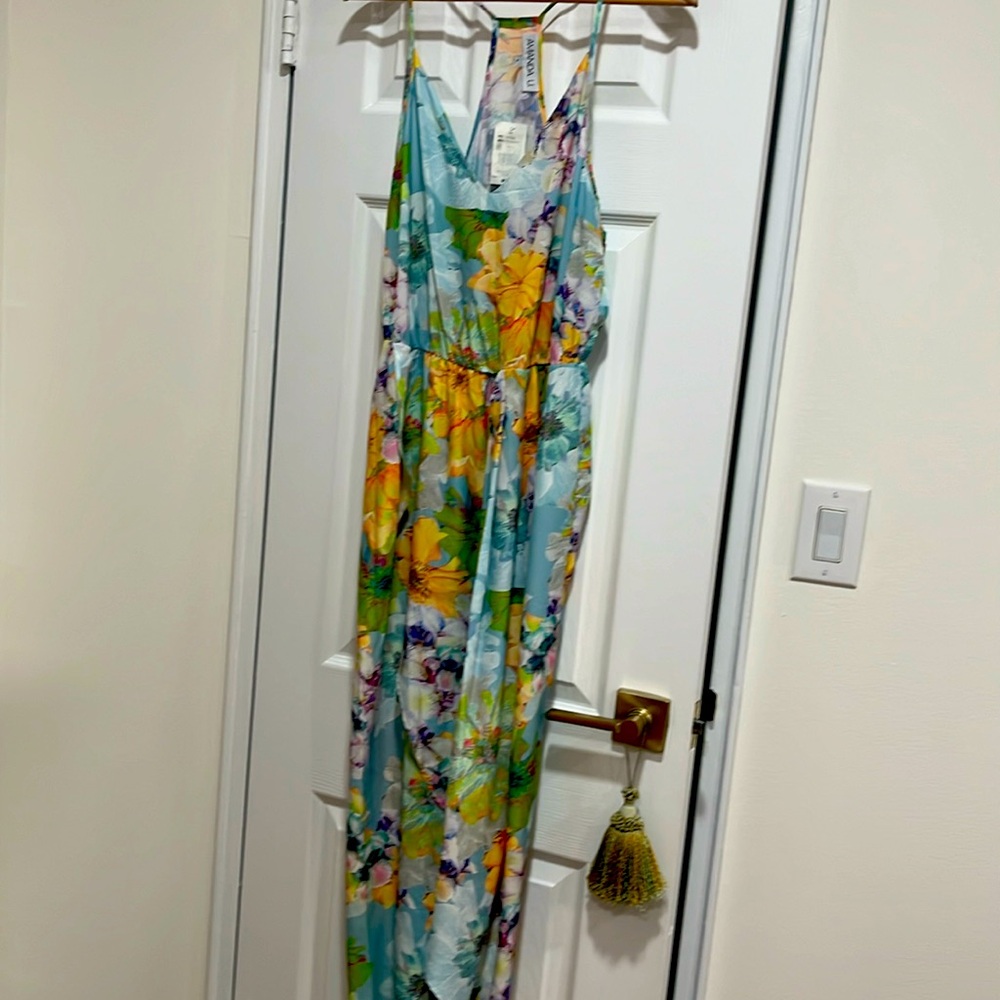 Brand new w tags lounging gown uneven hem line